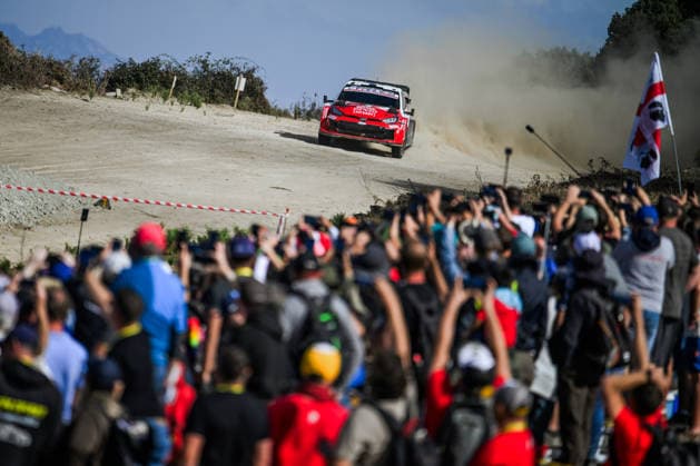 IPA89266992 - ,Driver Sami Pajari and Co-Driver Marko Salminen of the Toyota Gazoo Racing WRT team, driving a Toyota GR Yaris Rally1, are in 3rd place on the third day of the race during the FIA World Rally Championship WRC, Motorsport Rallye, WM Rally Italia Sardegna 2026 on October 3 in Alghero, Sardinia, Italy  Copyright: xLucaxBarsali IPAxSportx xx IPA89266992