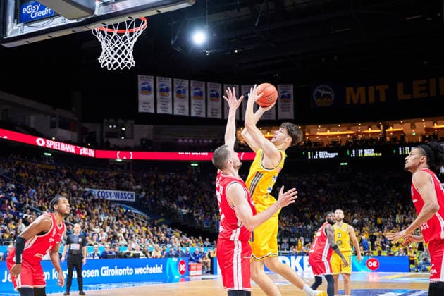 Nevio Bennefeld, ALBA Berlin, 22, GER, ALBA Berlin vs. BMA 365 Bamberg Baskets, Men s Basketball, easy Credit BBL, 2026–27 Season, Matchday 4, October 3, 2026, GER, ALBA Berlin vs. BMA 365 Bamberg Baskets, Men s Basketball, easyCredit BBL, 2026–27 Season, Matchday 4, October 3, 2026, Berlin Copyright: xClaudiusxRauch,xEibner-Pressefotox xClaudiusxRauchx EP_CRH