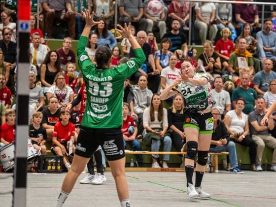 Luisa Scherer, Frisch Auf Women, No. 24 (wing), SG Nürtingen Zizishausen vs. Frisch Auf Göppingen, Handball, DHB Cup, 2026–2027 season, October 3, 2026, SG Nürtingen Zizishausen vs. Frisch Auf Göppingen, Handball, DHB Cup, 2026–2027 season, October 3, 2026, Nürtingen Copyright: xMichaelxSchmidt Eibner-Pressefotx EP_MST