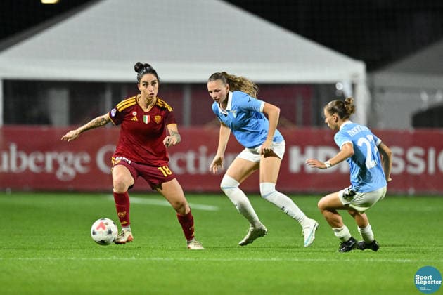 SOCCER - Women s Serie A - AS Roma vs. SS Lazio Women Photo by IPA ABACAPRESS.COM89267005 - Martina Piemonte of A.S. Roma, Lidia Consolini of S.S. Lazio, and Margherita Monnecchi of S.S. Lazio during the Serie A Women s League match between Roma and Lazio—the A.S. Roma vs. S.S. Lazio Women s match in the Italian Serie A Women s League—in Rome, Italy, on October 3, 2026 Rome Italy Copyright: xIPAxSport ABACAx