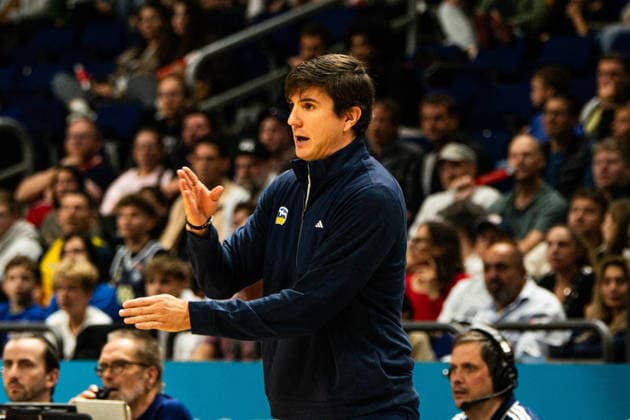 Pedro Calles, October 3, 2026, Alba Berlin vs. Bamberg Baskets, Basketball, BBL, Uber Arena, Berlin. DFL regulations prohibit any use of photographs as image sequences and or quasi-video. Copyright: HMBxMedia xFinnxWeidmann