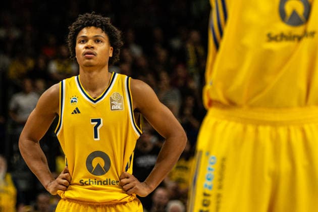 Jack Kayil, October 3, 2026, Alba Berlin vs. Bamberg Baskets, Basketball, BBL, Uber Arena, Berlin. DFL regulations prohibit any use of photographs as image sequences and or quasi-video. Copyright: HMBxMedia xFinnxWeidmann