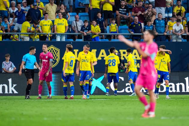 October 3, 2026, Cadiz, Cadiz, Spain: Antonito Cordero of Cadiz CF celebrates after scoring his team s third goal during the Spanish league, LaLiga Hypermotion, football match played between Cadiz CF and CD Leganes at JP Financial stadium on October 3, 2026, in Cadiz, Spain. Cadiz Spain - ZUMAa181 20261003_zaa_a181_058 Copyright: xJoaquinxCorcherox
