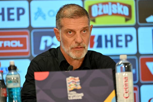 RIJEKA, CROATIA - OCTOBER 03: Slaven Bilic head coach of Croatia talking in press conference, PK, Pressekonferenz after the UEFA Nations League, League A Group A3, match between Croatia and England at Stadion Rujevica, Rijeka on October 03, 2026 in Rijeka, Croatia. (Photo by Igor Kupljenik Sports Press Photo). Copyright: xIgorxKupljenikx xSPPx Sportspressphoto_SPR244718