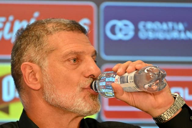 RIJEKA, CROATIA - OCTOBER 03: Slaven Bilic head coach of Croatia talking in press conference, PK, Pressekonferenz after the UEFA Nations League, League A Group A3, match between Croatia and England at Stadion Rujevica, Rijeka on October 03, 2026 in Rijeka, Croatia. (Photo by Igor Kupljenik Sports Press Photo). Copyright: xIgorxKupljenikx xSPPx Sportspressphoto_SPR244720