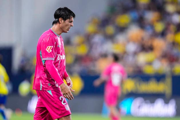 October 3, 2026, Cadiz, Cadiz, Spain: Alvaro Morata of CD Leganes laments during the Spanish league, LaLiga Hypermotion, football match played between Cadiz CF and CD Leganes at JP Financial stadium on October 3, 2026, in Cadiz, Spain. Cadiz Spain - ZUMAa181 20261003_zaa_a181_063 Copyright: xJoaquinxCorcherox