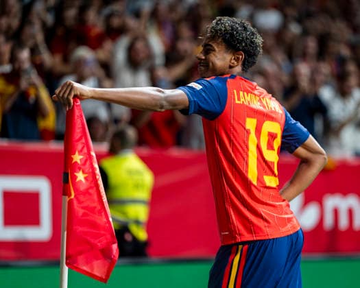 Spain v Czechia - UEFA Nations League 2026 27 Group A3 MD3 OVIEDO, SPAIN - OCTOBER 3: Lamine Yamal of Spain celebrates his goal during the UEFA Nations League 2026 27 group phase match between Spain and Czechia at Estadio Carlos Tartiere on October 3, 2026 in Oviedo, Spain. Oviedo Estadio Carlos Tartiere Oviedo Spain Copyright: xAlbertoxGardinx AGardin_20261003_Foot_Spa_Cze_0143