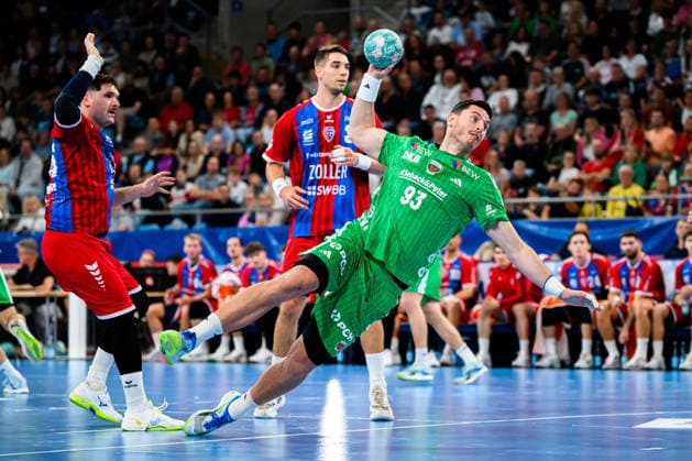 Bietigheim HBL 26 27 SG BBM Bietigheim Fuechse Berlin Mijajlo Marsenic Berlin Bietigheim Bissingen Egetrans Arena Baden-Württemberg Germany
