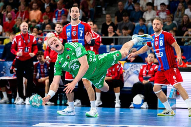 Bietigheim HBL 26 27 SG BBM Bietigheim Fuechse Berlin Matthes Langhoff Berlin Bietigheim Bissingen Egetrans Arena Baden-Württemberg Germany
