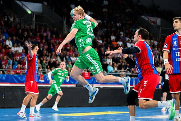 Bietigheim HBL 26 27 SG BBM Bietigheim Fuechse Berlin Matthes Langhoff Berlin Bietigheim Bissingen Egetrans Arena Baden-Württemberg Germany