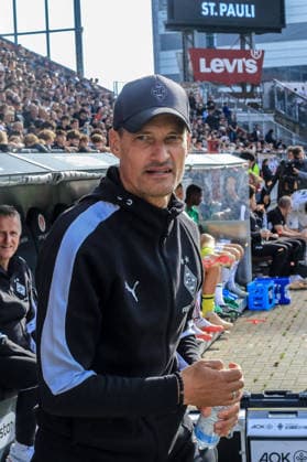 Alexander Blessin, Coach, Gladbach, Germany; Hamburg, Millerntor Stadium; Soccer; Bundesliga 1 and 2; FC St. Pauli, Borussia Mönchengladbach
