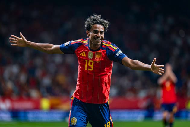 Spain v Czechia - UEFA Nations League 2026 27 Group A3 MD3 OVIEDO, SPAIN - OCTOBER 3: Lamine Yamal of Spain celebrates his goal during the UEFA Nations League 2026 27 group phase match between Spain and Czechia at Estadio Carlos Tartiere on October 3, 2026 in Oviedo, Spain. Oviedo Estadio Carlos Tartiere Oviedo Spain Copyright: xAlbertoxGardinx AGardin_20261003_Foot_Spa_Cze_0175