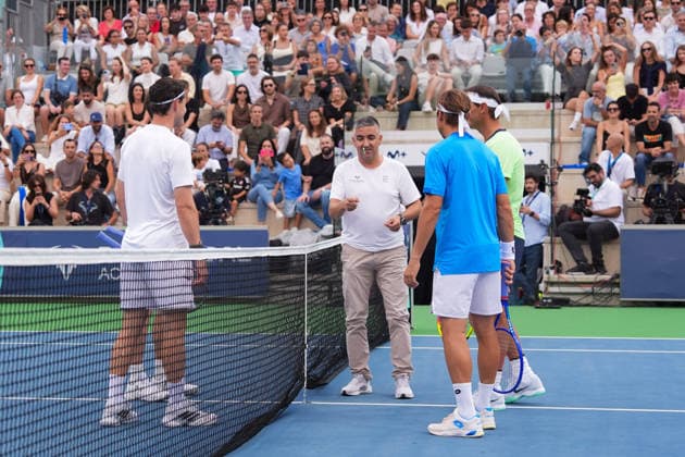 Nadal captains Team Rafa and secures victory on the 10th anniversary of his academy. Rafa Nadal and Carlos Moyà during the tournament, on October 3, 2026, in Manacor, Balearic Islands, Spain RAFA NADAL MANACOR TENNIS TOURNAMENT Organization October 3, 2026 Manacor Manacor Spain  Copyright: xOrganizacionx 7818900