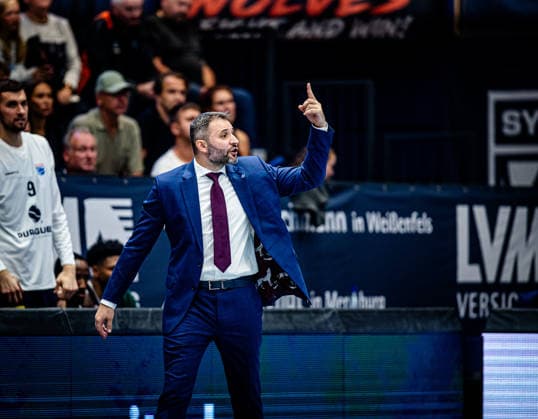 BB 1BL Men s Syntainics MBC vs. Ratiopharm Ulm Vladimir Jovanovic Syntainics MBC during the 2026–2027 season in the 1st EasyCredit Bundesliga on Matchday 4 between Syntainics MBC and Ratiopharm Ulm at the Stadthalle Weissenfels on October 3, 2026 in Weissenfels, Saxony-Anhalt, Germany