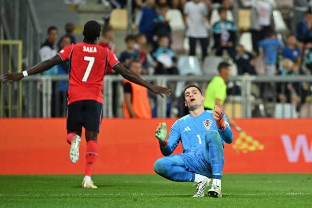 Croatia, Rijeka, 03.10.2026. Rujevica Stadium. UEFA Nations League, football match: Croatia - England. In the photo: Dominik Livakovic. Photo: Damir Krajac CROPIX Copyright: xxDamirxKrajacx hrvatska_engleska84-031026