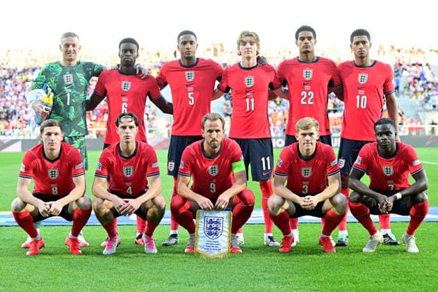 Croatia, Rijeka, 03.10.2026. Rujevica Stadium. UEFA Nations League, football match: Croatia - England. In the photo: England team. Photo: Damir Krajac CROPIX Copyright: xxDamirxKrajacx hrvatska_engleska20-031026