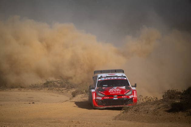 FIA WRC, Motorsport Rallye, WM 2026: Rally Italia Sardegna - Day 3 Takamoto Katsuta (JPN) and Aaron Johnston (IRL) on a Toyota GR Yaris Rally1 in action during the FIA WRC RALLY ITALIA SARDEGNA in Alghero, Italy on 1-4 October, 2026. Alghero Sardinia Italy  Copyright: xFedericoxManonix originalFilename:manoni-rallyita261003_npkBH.jpg