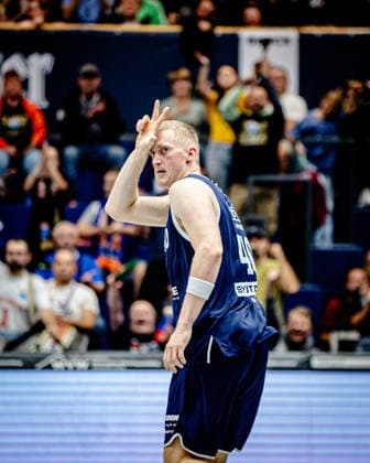 BB 1BL Men s Syntainics MBC vs. Ratiopharm Ulm: Collin Welp of Syntainics MBC during the 2026–2027 season in the 1st EasyCredit Bundesliga on Matchday 4 between Syntainics MBC and Ratiopharm Ulm at the Stadthalle Weissenfels on October 3, 2026 in Weissenfels, Saxony-Anhalt, Germany