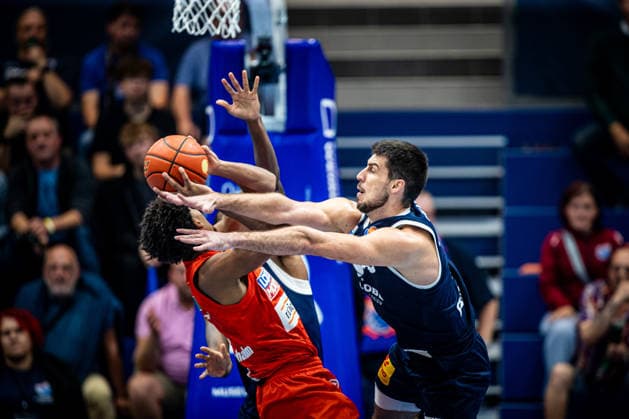 BB 1BL Men s Syntainics MBC vs. Ratiopharm Ulm, featuring Jure Planinic of Syntainics MBC, during the 2026–2027 season in the 1st EasyCredit Bundesliga on Matchday 4 between Syntainics MBC and Ratiopharm Ulm at the Stadthalle Weissenfels on October 3, 2026 in Weissenfels, Saxony-Anhalt, Germany