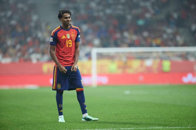 Spain - Czech Republic - UEFA Nations League 2026 27 OVIEDO, SPAIN - OCTOBER 3: Lamine Yamal of Spain reacts during the UEFA Nations League 2026 27 group phase match between Spain and Czech Republic at the Carlos Tartiere Stadium on October 3, 2026 in Oviedo, Spain. (Photo by Diego Simon Photo Players Images Magara Press) Oviedo Carlos Tartiere Espana Copyright: xDiegoxSimonx