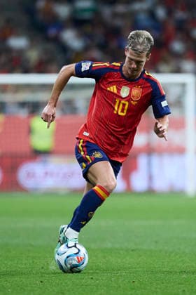 Spain - Czech Republic - UEFA Nations League 2026 27 OVIEDO, SPAIN - OCTOBER 3: Dani Olmo of Spain runs with the ball during the UEFA Nations League 2026 27 group phase match between Spain and Czech Republic at the Carlos Tartiere Stadium on October 3, 2026 in Oviedo, Spain. (Photo by Diego Simon Photo Players Images Magara Press) Oviedo Carlos Tartiere Espana Copyright: xDiegoxSimonx