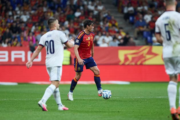 Spain - Czech Republic - UEFA Nations League 2026 27 OVIEDO, SPAIN - OCTOBER 3: Robin Le Normand of Spain in action during the UEFA Nations League 2026 27 group phase match between Spain and Czech Republic at the Carlos Tartiere Stadium on October 3, 2026 in Oviedo, Spain. (Photo by Diego Simon Photo Players Images Magara Press) Oviedo Carlos Tartiere Espana Copyright: xDiegoxSimonx
