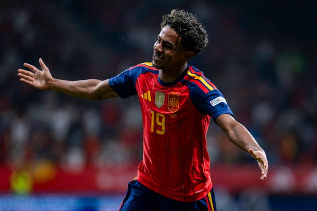 Spain v Czechia - UEFA Nations League 2026 27 Group A3 MD3 OVIEDO, SPAIN - OCTOBER 3: Lamine Yamal of Spain celebrates his goal during the UEFA Nations League 2026 27 group phase match between Spain and Czechia at Estadio Carlos Tartiere on October 3, 2026 in Oviedo, Spain. Oviedo Estadio Carlos Tartiere Oviedo Spain Copyright: xAlbertoxGardinx AGardin_20261003_Foot_Spa_Cze_0345