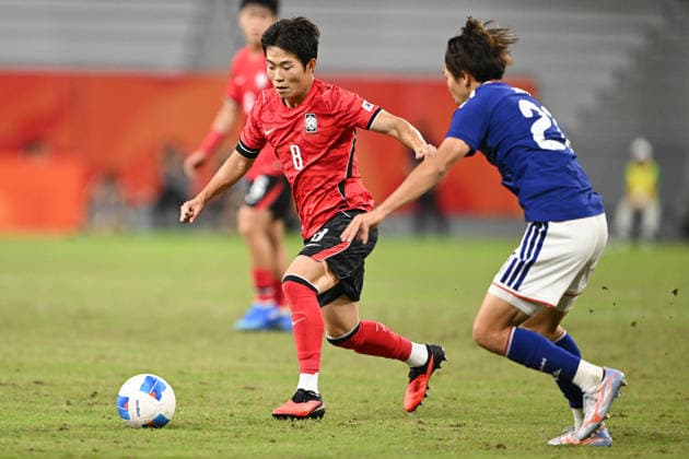 South Korea v Japan - 20th Asian Games Aichi-Nagoya TOYOTA, JAPAN - OCTOBER 03: LEE Seungwon 8 of South Korea in action during the Football Men s Final Match between South Korea and Japan on day fourteen of the 20th Asian Games Aichi-Nagoya at Toyota Stadium on October 03, 2026 in Toyota, Aichi, Japan. Stringer Anadolu Tokyo Japan. Editorial use only. Please get in touch for any other usage.  Copyright: x2026xAnadoluxStringerx