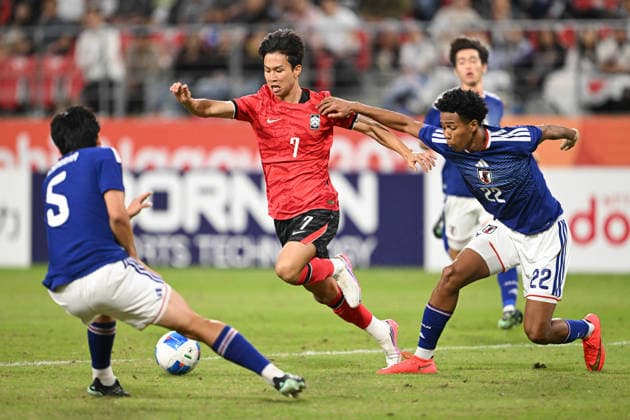 South Korea v Japan - 20th Asian Games Aichi-Nagoya TOYOTA, JAPAN - OCTOBER 03: Eom Ji-sung(7) of South Korea in action during the Football Men s Final Match between South Korea and Japan on day fourteen of the 20th Asian Games Aichi-Nagoya at Toyota Stadium on October 03, 2026 in Toyota, Aichi, Japan. Stringer Anadolu Tokyo Japan. Editorial use only. Please get in touch for any other usage.  Copyright: x2026xAnadoluxStringerx