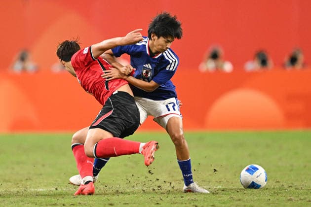 South Korea v Japan - 20th Asian Games Aichi-Nagoya TOYOTA, JAPAN - OCTOBER 03: NAKAJIMA Yotaro 17 of Japan in action during the Football Men s Final Match between South Korea and Japan on day fourteen of the 20th Asian Games Aichi-Nagoya at Toyota Stadium on October 03, 2026 in Toyota, Aichi, Japan. Stringer Anadolu Tokyo Japan. Editorial use only. Please get in touch for any other usage.  Copyright: x2026xAnadoluxStringerx
