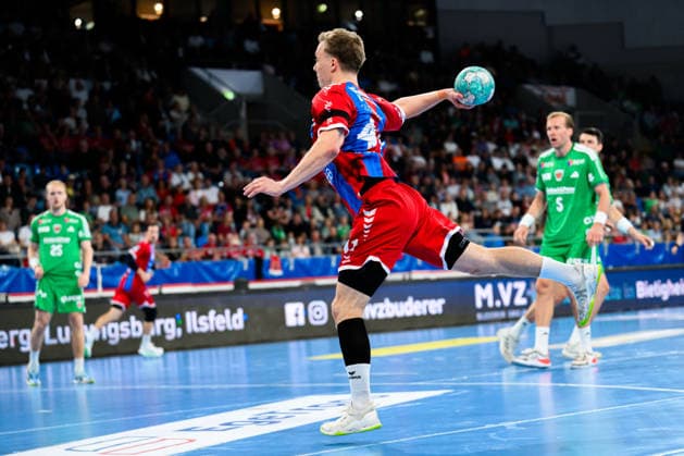 Bietigheim HBL 26 27 SG BBM Bietigheim Fuechse Berlin Till Hermann Bietigheim Bietigheim-Bissingen Egetrans Arena Baden-Württemberg Germany