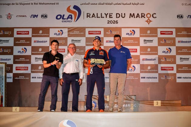 W2RC - RALLYE DU MAROC 2026 CANET Edgar (esp), Red Bull KTM Factory Racing, KTM 450 Rally Factory, FIM W2RC, Rally GP J, portrait portrait during the the Podium and Prize Giving Ceremony of the Rallye du Maroc 2026, 4th round of the 2026 WR2C Championship from October 3, 2026 around Zagora, Morocco - AgadirMorocco  Copyright: xPauloxMariax