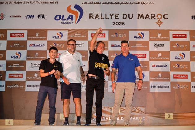 W2RC - RALLYE DU MAROC 2026 GOCZAL Eryk (pol), Ford Raptor, Energylandia Rally Team, FIA W2RC, ULT T1+, action, portrait portrait during the the Podium and Prize Giving Ceremony of the Rallye du Maroc 2026, 4th round of the 2026 WR2C Championship from October 3, 2026 around Zagora, Morocco - AgadirMorocco  Copyright: xPauloxMariax