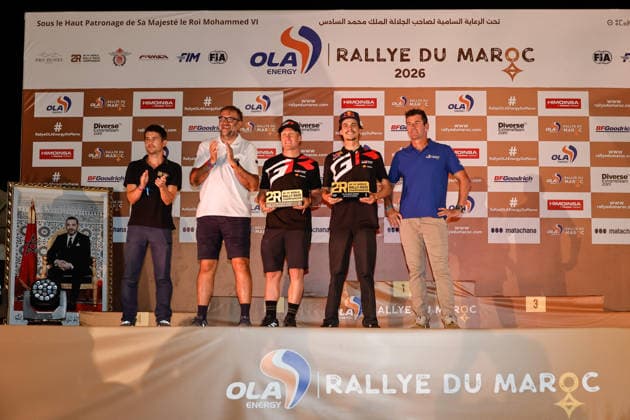 W2RC - RALLYE DU MAROC 2026 203 QUINTERO Seth (usa), SHORT Andrew (usa), Toyota Hilux GR, Toyota Gazoo Racing W2RC, FIA W2RC, ULT T1+, portrait during the the Podium and Prize Giving Ceremony of the Rallye du Maroc 2026, 4th round of the 2026 WR2C Championship from October 3, 2026 around Zagora, Morocco - AgadirMorocco  Copyright: xPauloxMariax