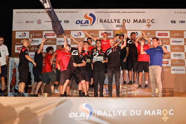 W2RC - RALLYE DU MAROC 2026 203 QUINTERO Seth (usa), SHORT Andrew (usa), Toyota Hilux GR, Toyota Gazoo Racing W2RC, FIA W2RC, ULT T1+, portrait during the the Podium and Prize Giving Ceremony of the Rallye du Maroc 2026, 4th round of the 2026 WR2C Championship from October 3, 2026 around Zagora, Morocco - AgadirMorocco  Copyright: xPauloxMariax
