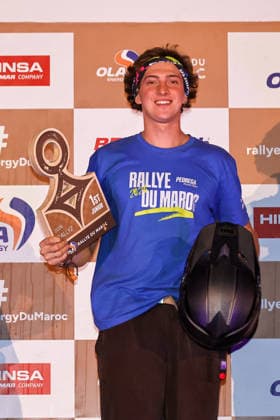 W2RC - RALLYE DU MAROC 2026 BOZZO Bruno (esp), Pedregà Racing Team, KTM 450 Rally Factory Replica, FIM W2RC, Rally 2 J, portrait portrait during the the Podium and Prize Giving Ceremony of the Rallye du Maroc 2026, 4th round of the 2026 WR2C Championship from October 3, 2026 around Zagora, Morocco - AgadirMorocco Copyright: xPauloxMariax