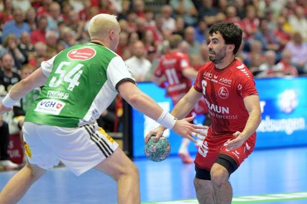 Erik Balenciaga, MT Melsungen, 6 goals; Justus Fischer, TSV Hannover Burgdorf, 54 goals; GER, MT Melsungen vs. TSV Hannover Burgdorf, Handball, 1st Bundesliga, Matchday 7, 2026–2027 season, October 3, 2026, GER, MT Melsungen vs. Hannover Burgdorf, Handball, 1st Bundesliga, Matchday 7, 2026–2027 season, October 3, 2026, Kassel Copyright: xEibner-Pressefotox xRolandxSippelx EP_RSL