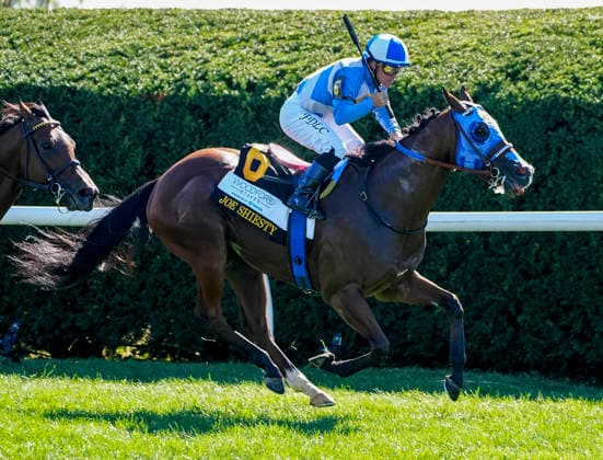 October 3, 2026, Lexington, Ky, USA: Joe Shiesty (6) ridden by Fernando De La Cruz wins the Woodford Stakes presented by Fanduel (Grade 2) on Coolmore Turf Mile Day at Keeneland in Lexington, Kentucky on October 3, 2026. Eclipse Sportswire CSM HORSE RACING 2026: Coolmore Turf Mile Day Keeneland OCT 03 - ZUMAcs17 20261003_faf_cs17_028 Copyright: xJessicaxMorganx