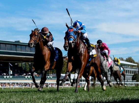 October 3, 2026, Lexington, Ky, USA: Joe Shiesty (6) ridden by Fernando De La Cruz wins the Woodford Stakes presented by Fanduel (Grade 2) on Coolmore Turf Mile Day at Keeneland in Lexington, Kentucky on October 3, 2026. Eclipse Sportswire CSM Lexington USA - ZUMAcs17 20261003_faf_cs17_019 Copyright: xCaseyxLaughterx