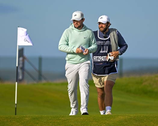 Alfred Dunhill Links Championship Alex Fitzpatrick and his caddy look on during the Alfred Dunhill Links Championship at St Andrews, St Andrews 03 10 2026 UK Newspapers OUT Copyright: xKrisxCargillx FIL-24023-0052