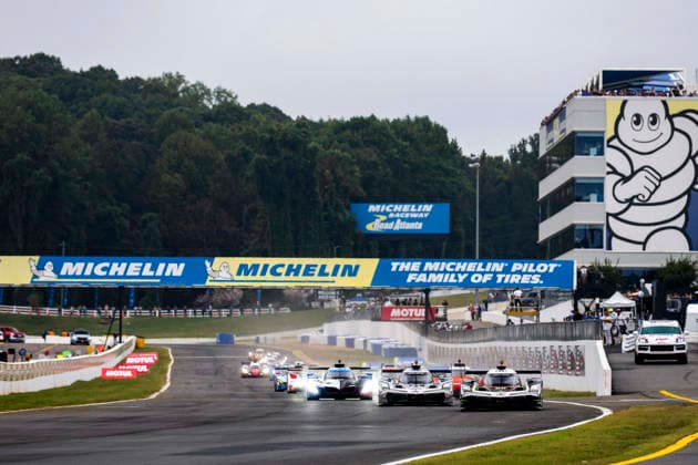 AUTO - IMSA - PETIT LE MANS 2026 60 BLOMQVIST Tom (gbr), BRAUN Colin (usa), DIXON Scott (nzl), Acura Meyer Shank Racing with Curb-Agajanian, Acura ARX-06, action, 93 PALOU Alex (esp), YELLOLY Nick (gbr), VAN DER ZANDE Renger (nld), Acura Meyer Shank Racing with Curb-Agajanian, Acura ARX-06, action, start of the race, depart, during the 2026 Motul Petit Le Mans, 11th round of the 2026 IMSA WeatherTech SportsCar Championship, from October 1 to 3, 2026 on the Michelin Raceway Road Atlanta in Braselton, Georgia, United States of America - BraseltonUnited States  Copyright: xFabrizioxBoldonix