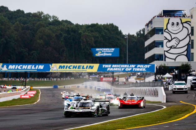 AUTO - IMSA - PETIT LE MANS 2026 60 BLOMQVIST Tom (gbr), BRAUN Colin (usa), DIXON Scott (nzl), Acura Meyer Shank Racing with Curb-Agajanian, Acura ARX-06, action, 93 PALOU Alex (esp), YELLOLY Nick (gbr), VAN DER ZANDE Renger (nld), Acura Meyer Shank Racing with Curb-Agajanian, Acura ARX-06, action, start of the race, depart, during the 2026 Motul Petit Le Mans, 11th round of the 2026 IMSA WeatherTech SportsCar Championship, from October 1 to 3, 2026 on the Michelin Raceway Road Atlanta in Braselton, Georgia, United States of America - BraseltonUnited States  Copyright: xFabrizioxBoldonix