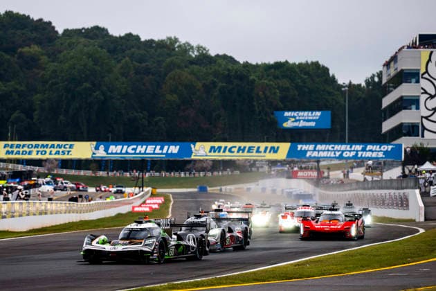 AUTO - IMSA - PETIT LE MANS 2026 60 BLOMQVIST Tom (gbr), BRAUN Colin (usa), DIXON Scott (nzl), Acura Meyer Shank Racing with Curb-Agajanian, Acura ARX-06, action, 93 PALOU Alex (esp), YELLOLY Nick (gbr), VAN DER ZANDE Renger (nld), Acura Meyer Shank Racing with Curb-Agajanian, Acura ARX-06, action, start of the race, depart, during the 2026 Motul Petit Le Mans, 11th round of the 2026 IMSA WeatherTech SportsCar Championship, from October 1 to 3, 2026 on the Michelin Raceway Road Atlanta in Braselton, Georgia, United States of America - BraseltonUnited States  Copyright: xFabrizioxBoldonix