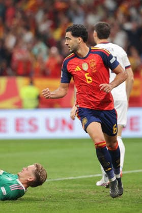 RECORD DATE NOT STATED 3rd October 2026; Carlos Tartiere Stadium, Oviedo, Spain; UEFA Nations League Football, Spain versus Czech Republic; Spain 6 Mikel Merino Goal celebration to make the game 3-1 AmandaxMcMaster