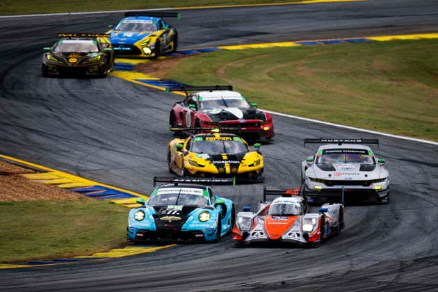 AUTO - IMSA - PETIT LE MANS 2026 912 HARDWICK Ryan (usa), PERA Riccardo (ita), SCHURING Morris (nld), Manthey 1st Phorm, Porsche 911 GT3 R (992.2), action, 37 FIELD Jon (usa), JARVIS Oliver (gbr), VAN DER SNEL Max (nld), Intersport Racing, Oreca 07-Gibson, action during the 2026 Motul Petit Le Mans, 11th round of the 2026 IMSA WeatherTech SportsCar Championship, from October 1 to 3, 2026 on the Michelin Raceway Road Atlanta in Braselton, Georgia, United States of America - BraseltonUnited States  Copyright: xFabrizioxBoldonix