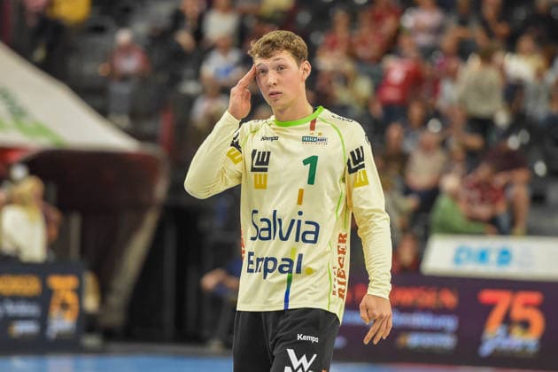 Handball I Men I 2026–2027 Season I Bundesliga I Matchday 7 I SG Flensburg Handewitt vs. HC Hamburg I October 3, 2026 Julian Buchele 1, Frisch Auf Göppingen Copyright: xLobeca JanxKirschnerx