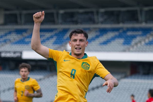 October 3, 2026, Gosford, Australia: Medin Merneti of Australia football team seen during the U23 International Friendlies match between Australia and Korea Republic held at polytec Stadium. Final score; Australia 1:2 Korea Republic. Australia Vs Korea Republic In Gosford - 03 Oct 2026 - ZUMAs197 20261003_aaa_s197_142 Copyright: xLuisxVeniegrax