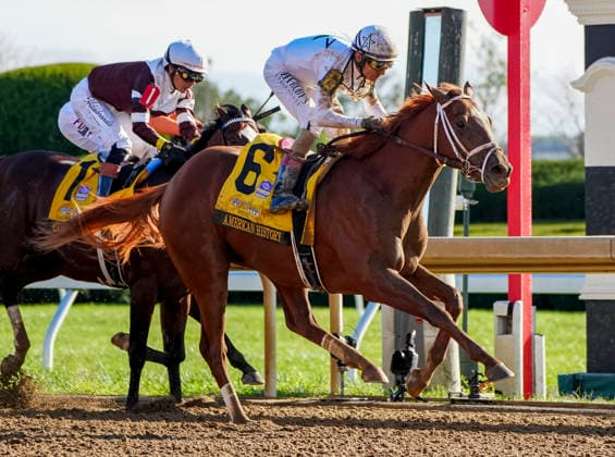 October 3, 2026, Lexington, Ky, USA: American History (6) ridden by John Velazquez wins the Claiborne Breeders Futurity (Grade 1) at Keeneland in Lexington, Kentucky on October 3, 2026. Eclipse Sportswire CSM HORSE RACING 2026: Breedersâ€⠢ Futurity WAYI Keeneland OCT 03 - ZUMAcs17 20261003_faf_cs17_097 Copyright: xJessicaxMorganx