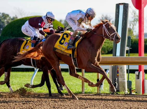October 3, 2026, Lexington, Ky, USA: American History (6) ridden by John Velazquez wins the Claiborne Breeders Futurity (Grade 1) at Keeneland in Lexington, Kentucky on October 3, 2026. Eclipse Sportswire CSM HORSE RACING 2026: Breedersâ€⠢ Futurity WAYI Keeneland OCT 03 - ZUMAcs17 20261003_faf_cs17_098 Copyright: xJessicaxMorganx