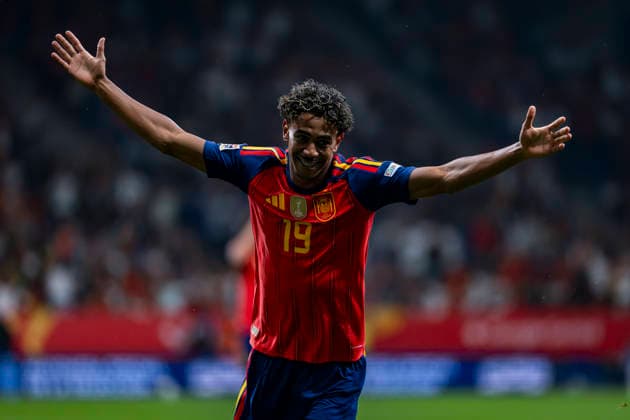 Spain v Czechia - UEFA Nations League 2026 27 Group A3 MD3 OVIEDO, SPAIN - OCTOBER 3: Lamine Yamal of Spain celebrates his goal during the UEFA Nations League 2026 27 group phase match between Spain and Czechia at Estadio Carlos Tartiere on October 3, 2026 in Oviedo, Spain. Oviedo Estadio Carlos Tartiere Oviedo Spain Copyright: xAlbertoxGardinx AGardin_20261003_Foot_Spa_Cze_0493